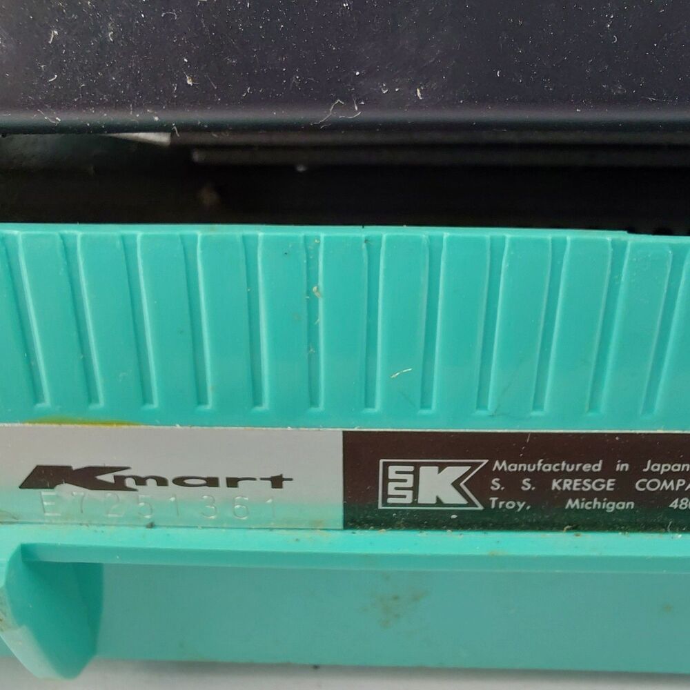 SS Kresge Wedgefield 300 Deluxe 12 Turquoise Typewriter & Case Working Japan - Picture 13 of 16